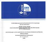 Ausschnitt der Urkunde für die Stadler Isobau GmbH